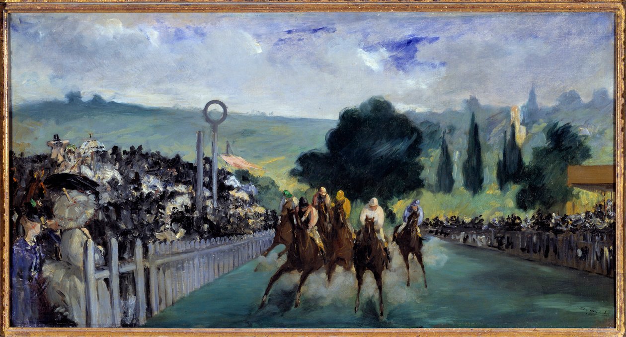 Závody v Longchamp od Édouard Manet