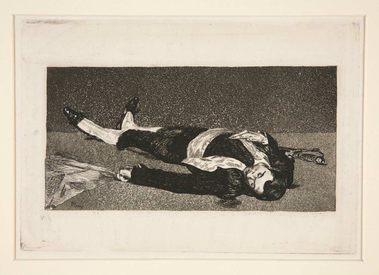 Mrtvý toreador od Édouard Manet