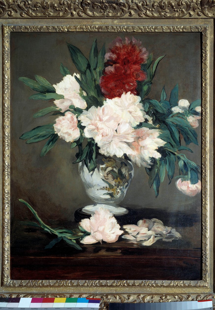 Váza s pivoňkami na pieshower Malba Edouarda Maneta (1832-1883) 1864 Rozm. 0,93 x 0,70 m. Muzeum Orsay od Édouard Manet