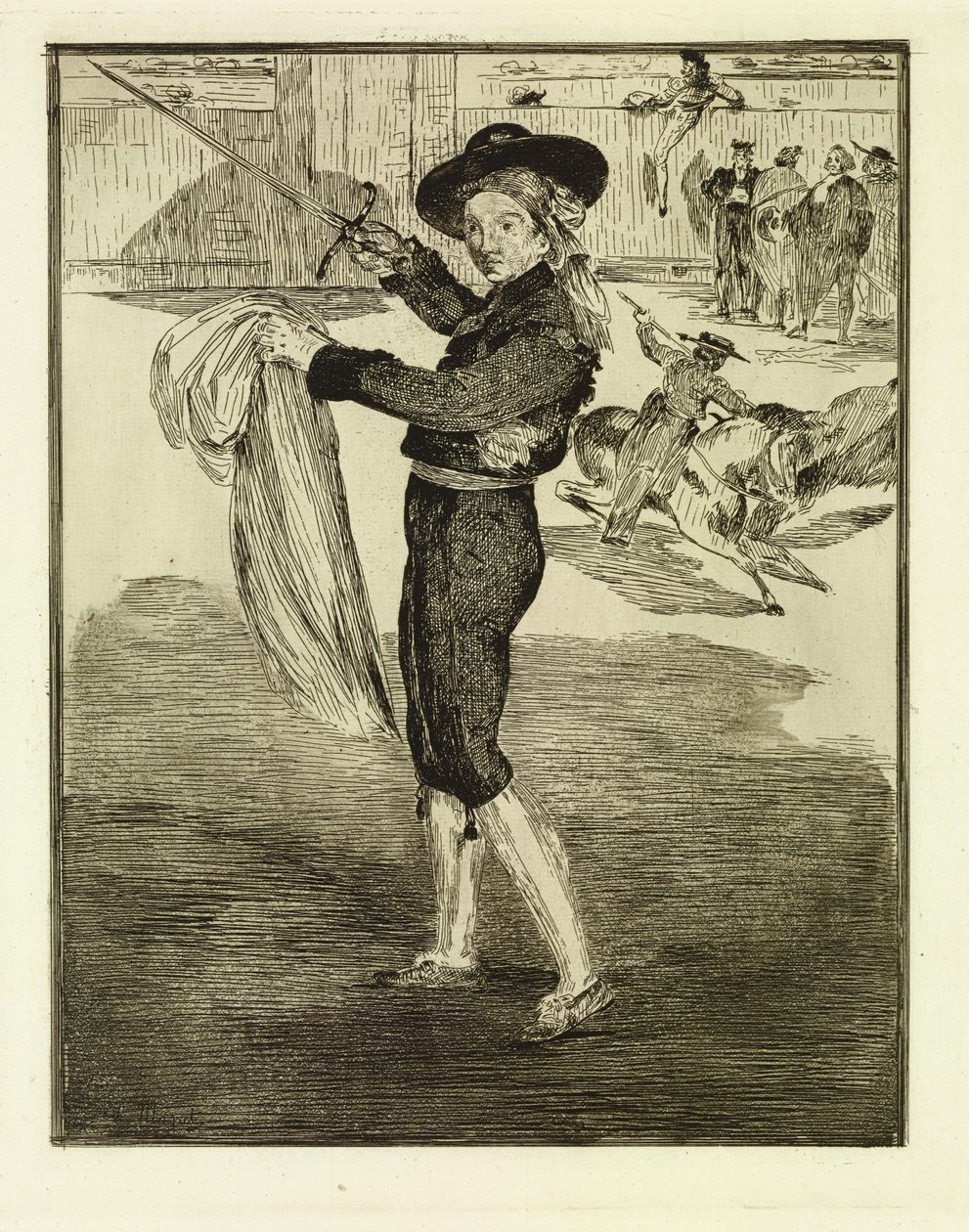 Victorine Meurent v kostýmu espady od Édouard Manet
