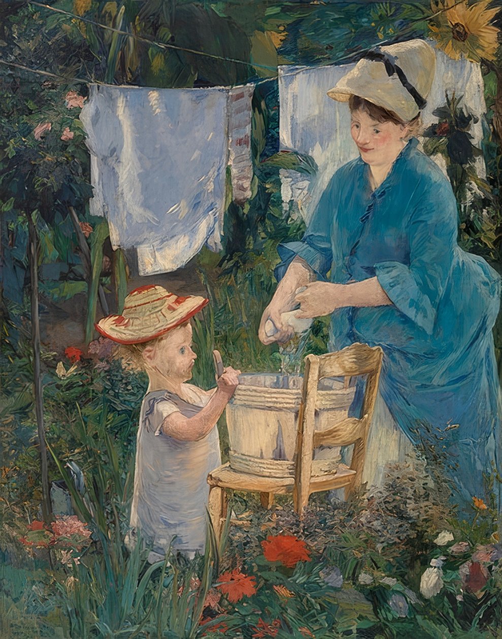 Prádelna (Le Linge). 1875 od Édouard Manet