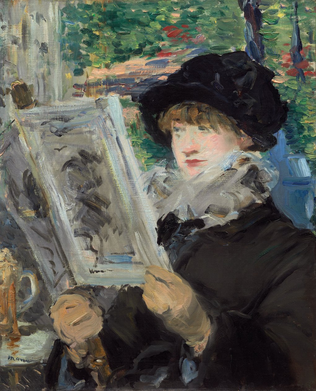 Žena Čtení od Édouard Manet