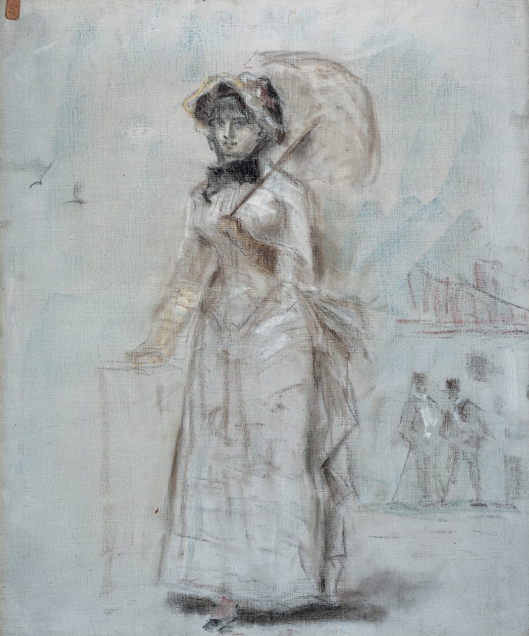 Žena chodící s otevřeným deštníkem, 1880 od Édouard Manet