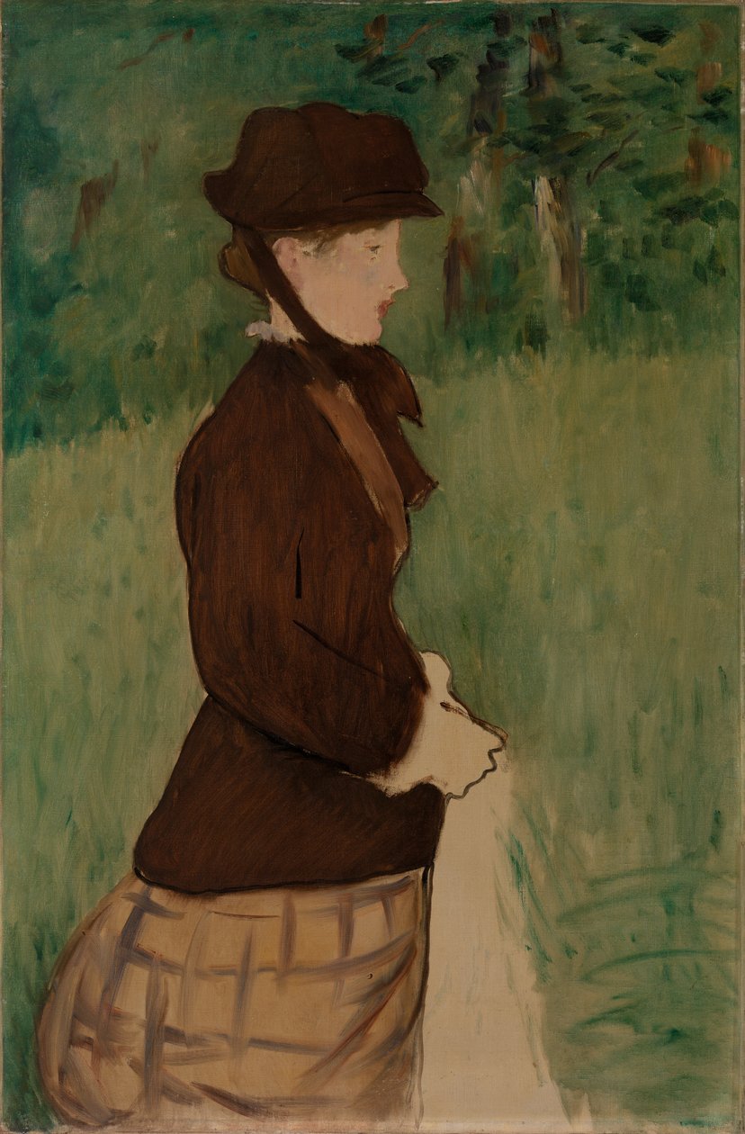 Mladá žena v zahradě od Édouard Manet