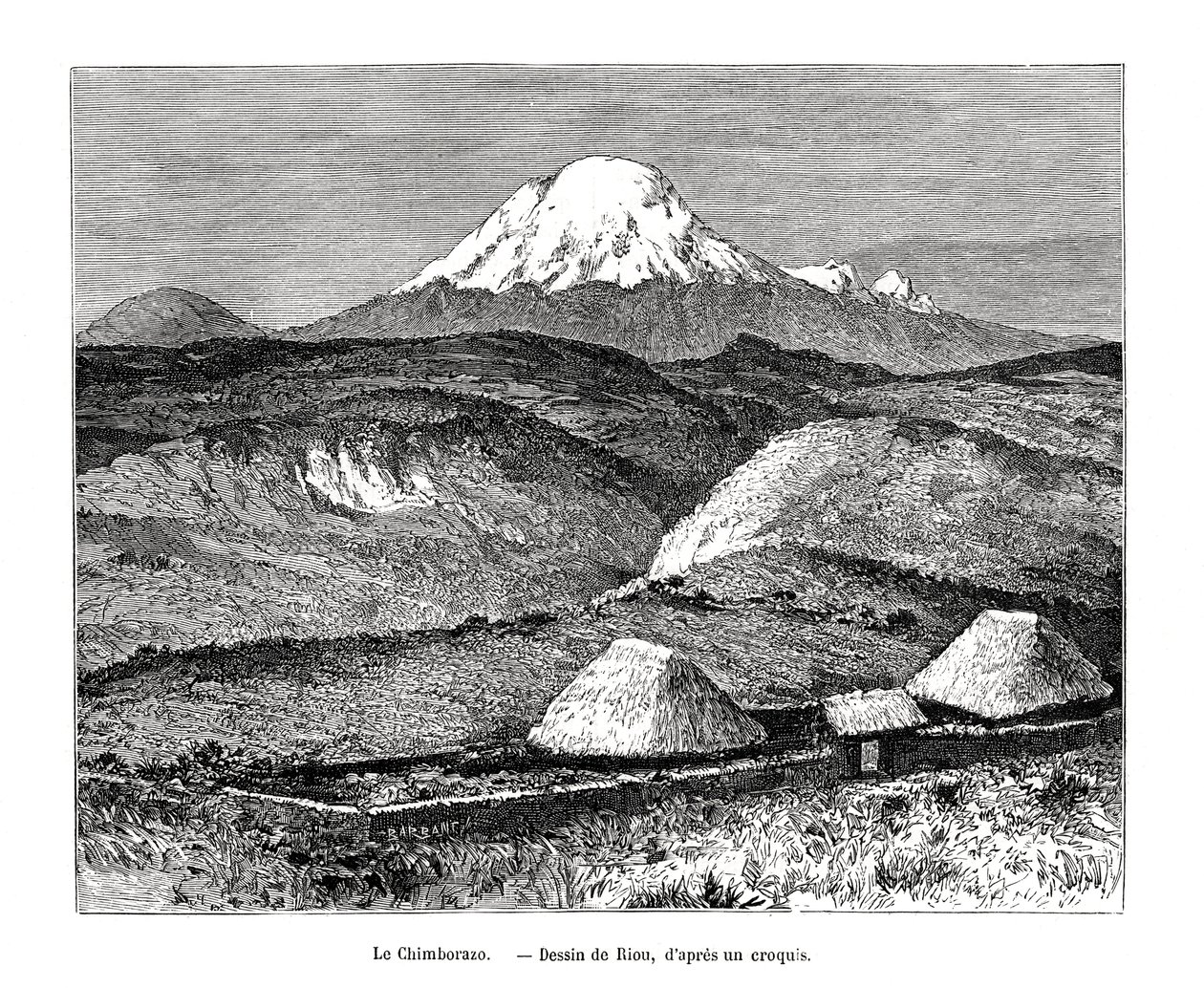 Mount Chimborazo, Ekvádor, 19. století od Edouard Riou