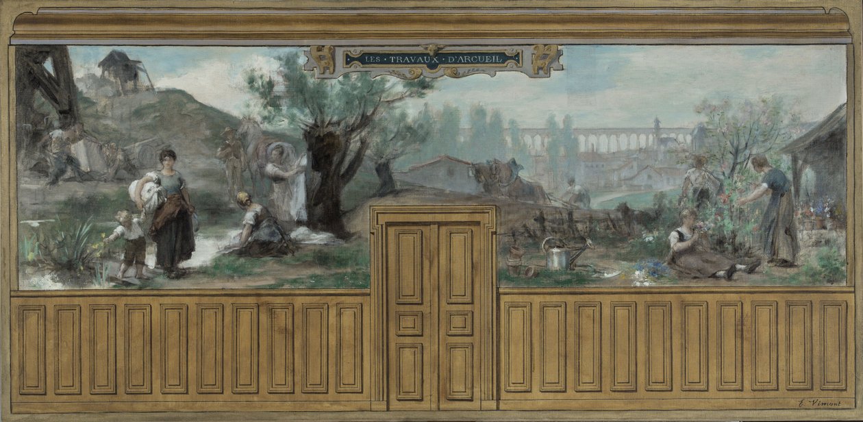 Skica radnice v Arcueil-Cachan: Les travaux d