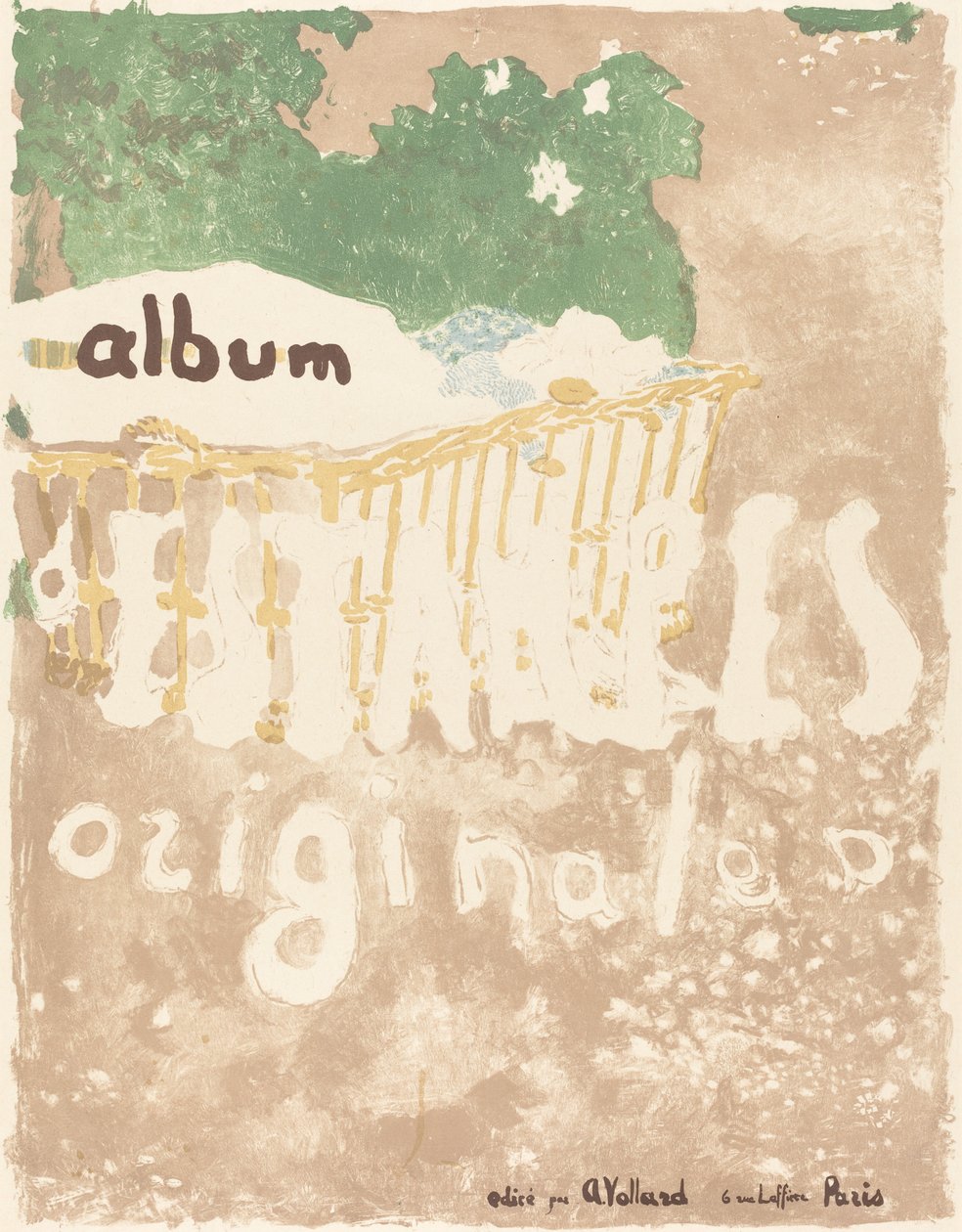 Dítě v koši venku Obal na album originálních tisků, c. 1899. od Edouard Vuillard