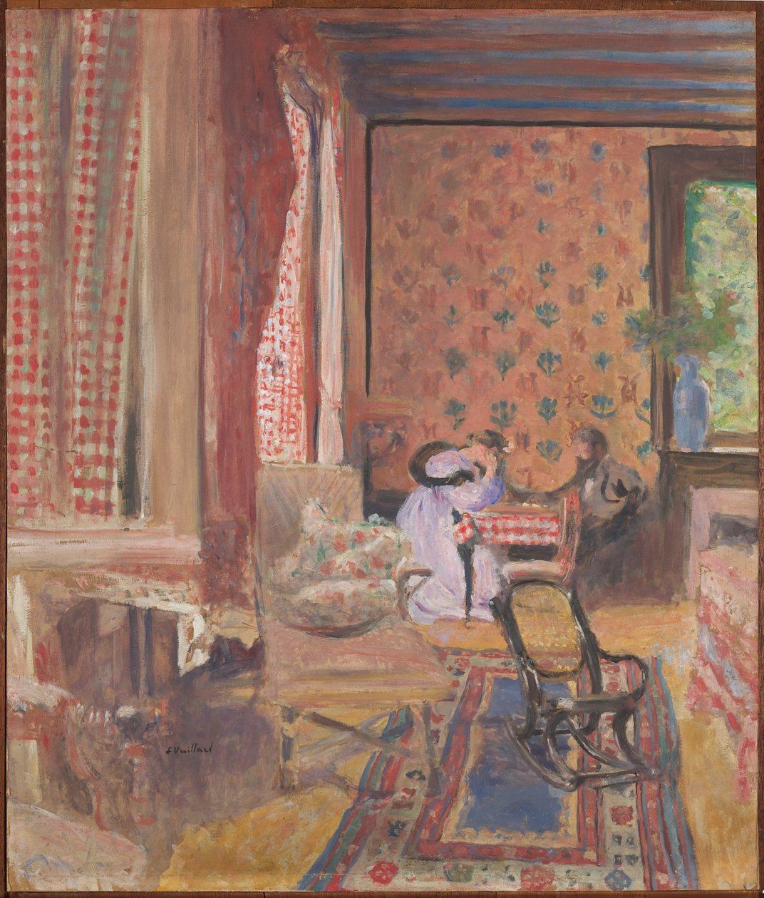 U stolní hry od Edouard Vuillard