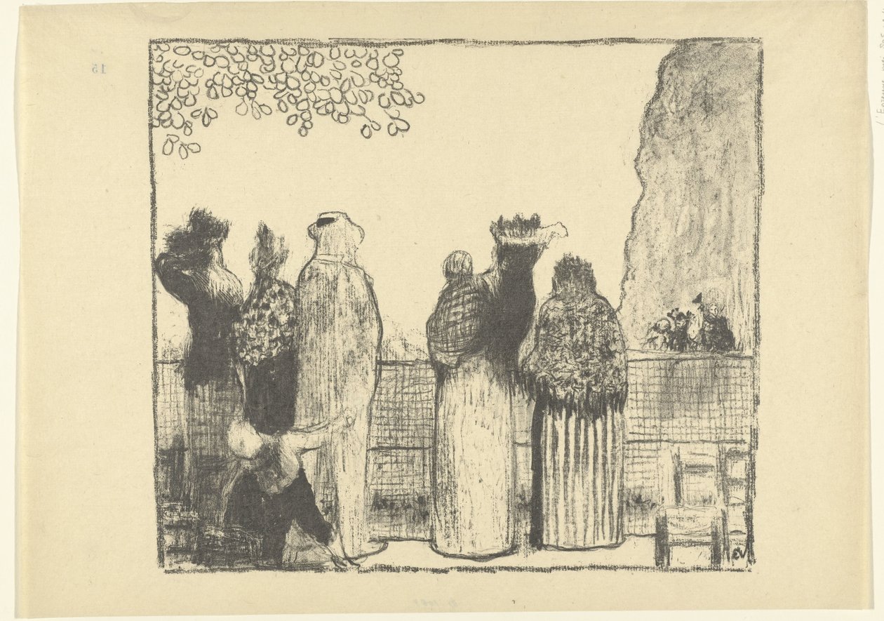 Návštěvníci v Tuileries Garden v Paříži Les Tuileries Croquis L