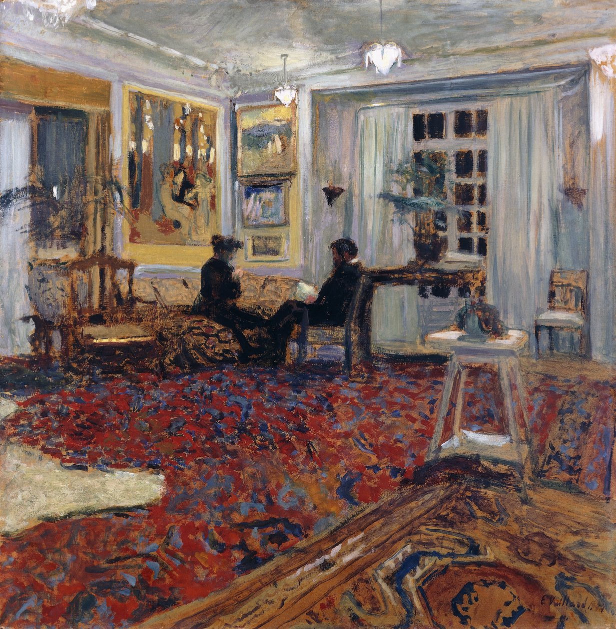 Chat u Fontainových: pan a paní Arthur Fontaineovi; Chat u Fontaines: Monsieur a Madame Arthur Fontaine, 1904 od Edouard Vuillard
