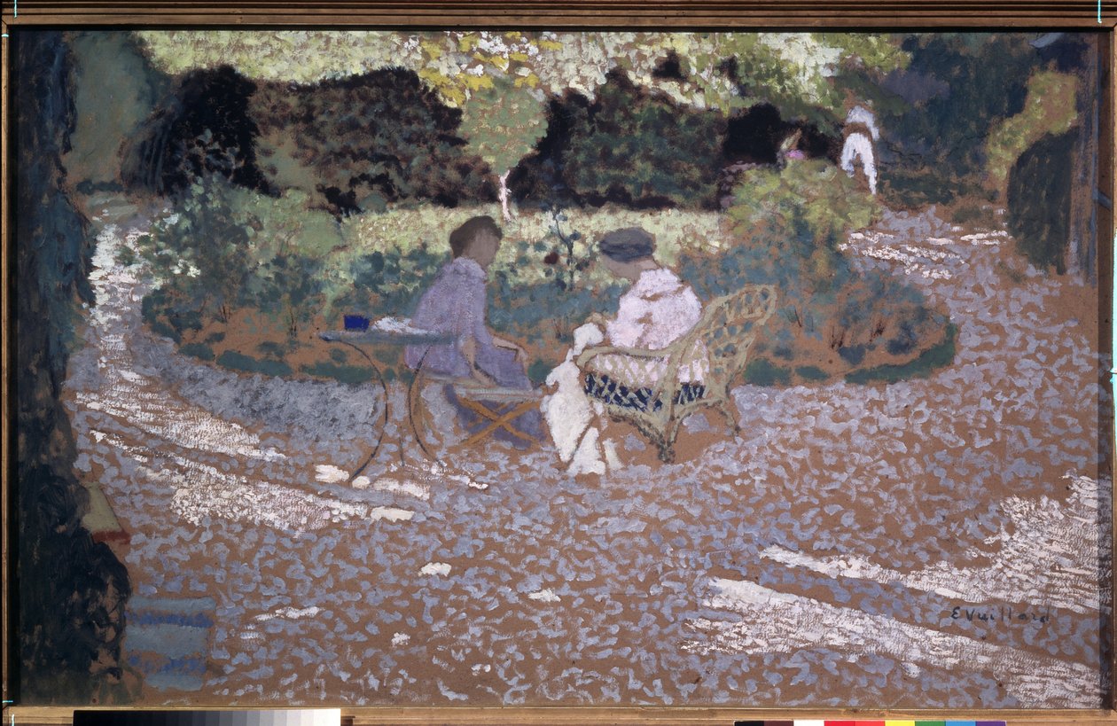 ""V zahradě"" (V zahradě) Obraz Edouard-Jean (Edouard Jean) Vuillard (1868-1940) 1895-1898 Nabis Pushkin Museum of Fine Arts, Moskva od Edouard Vuillard