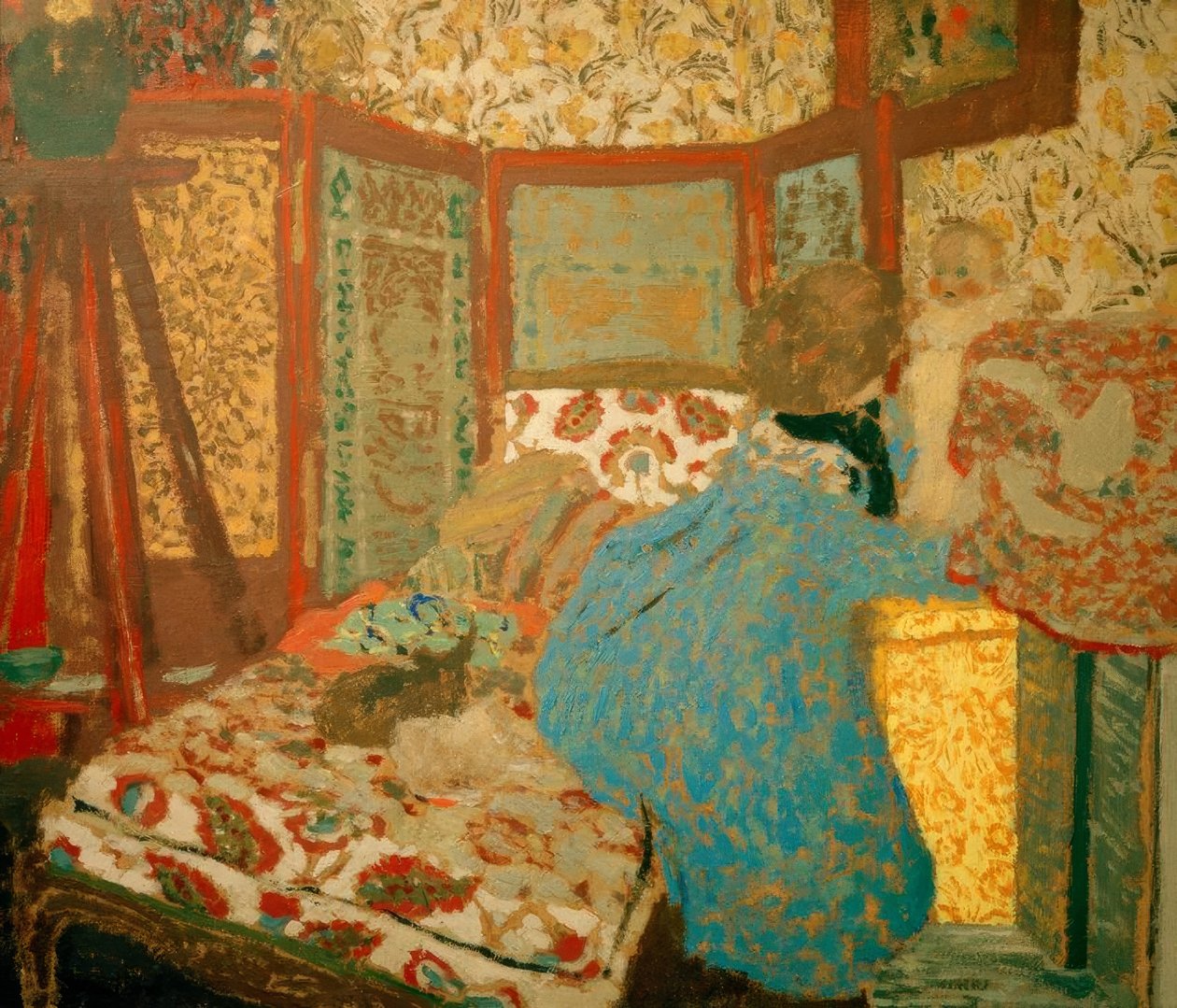 Modrá dáma s dítětem od Edouard Vuillard