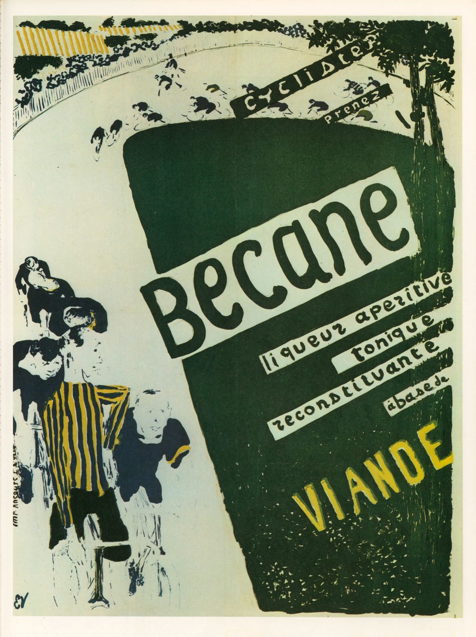 Edouard Vuillard: Becane - aperitivní tonizující likér ... (litografie) od Edouard Vuillard