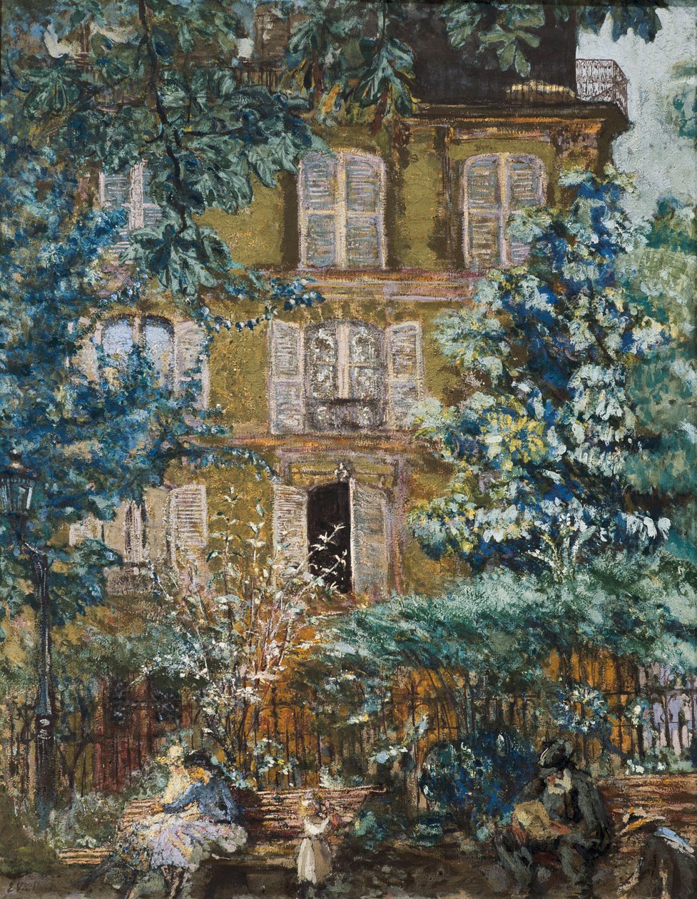 Fasáda domu na náměstí (olej na plátně) od Edouard Vuillard