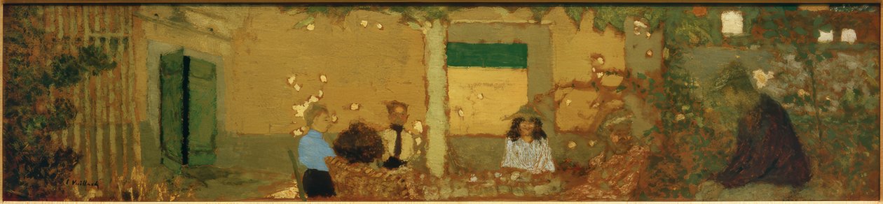 Rodina na zahradě od Edouard Vuillard