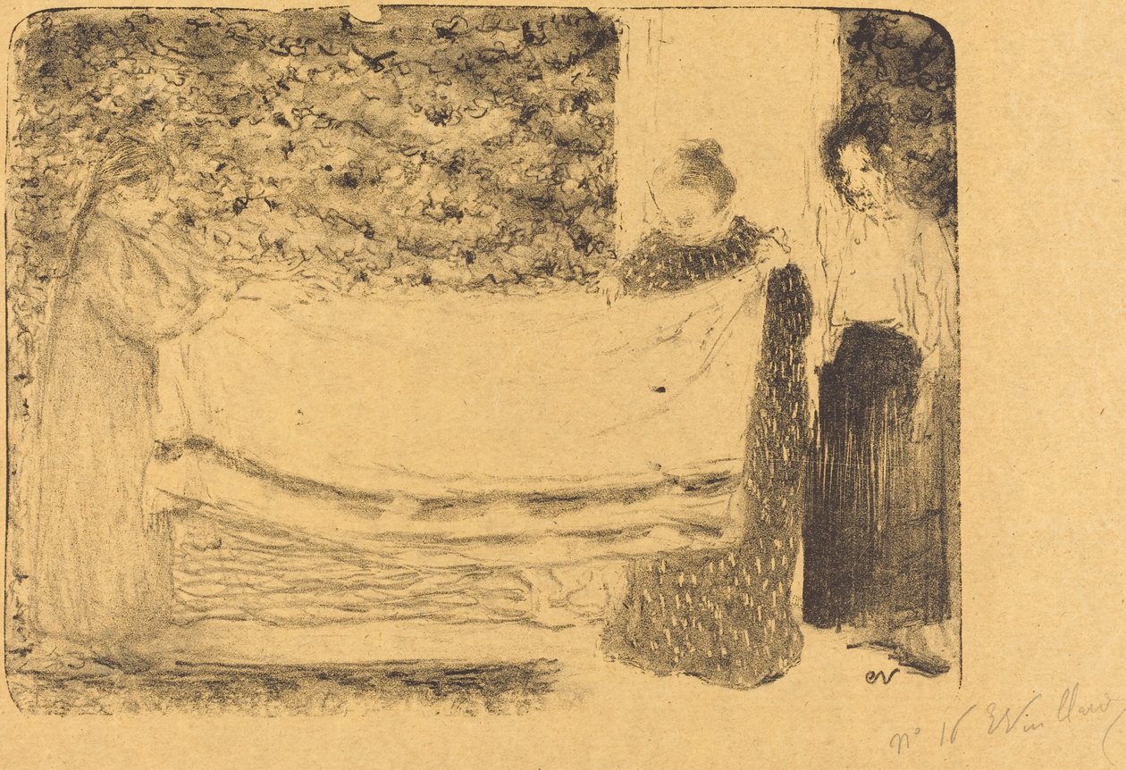 Skládání prádla od Edouard Vuillard