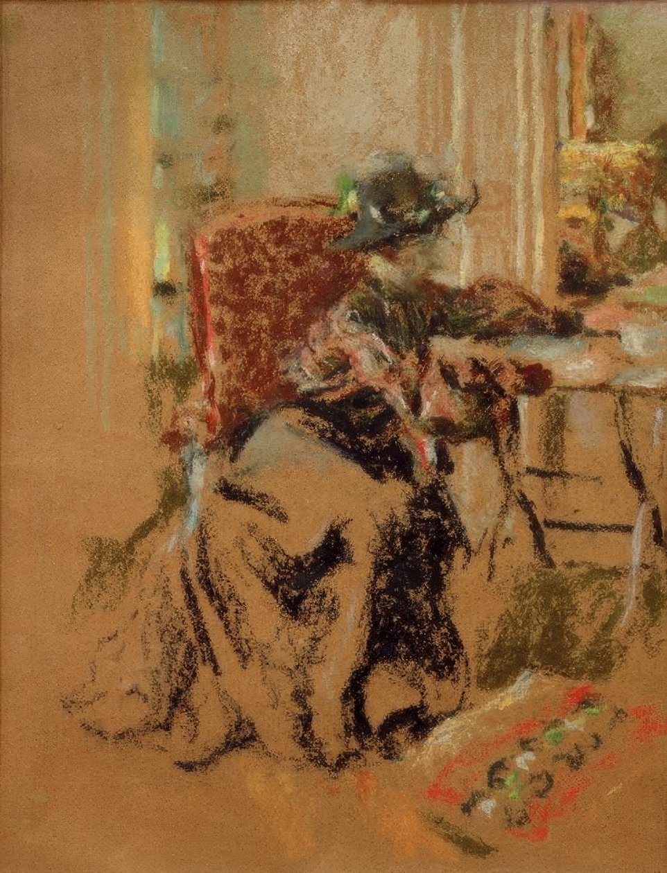 Žena v místnosti nebo návštěva od Edouard Vuillard