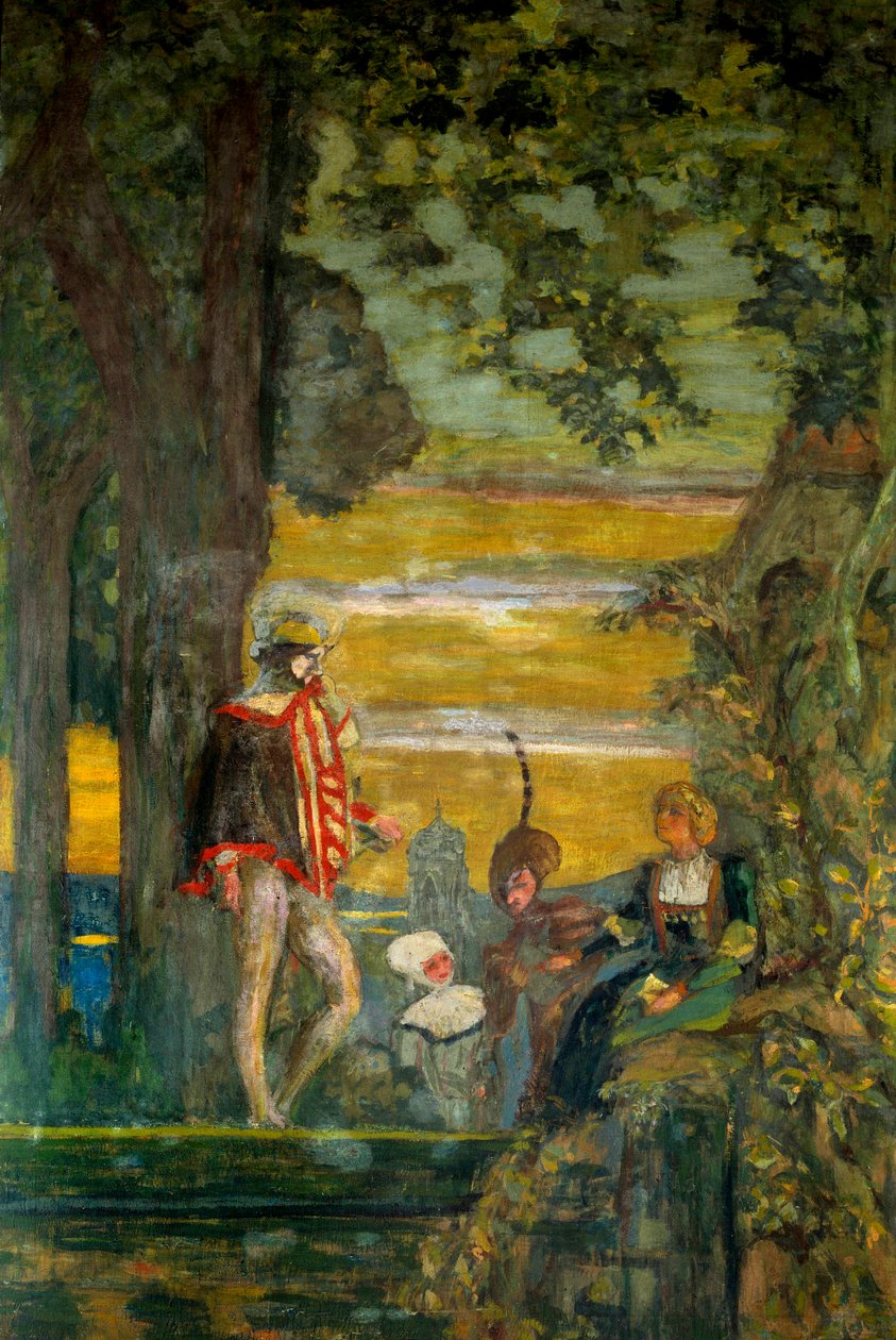 Griselidis Ilustrace příběhu Charlese Perraulta, Paříž 20. století, Komedie Champs Elysees (olej na plátně) od Edouard Vuillard