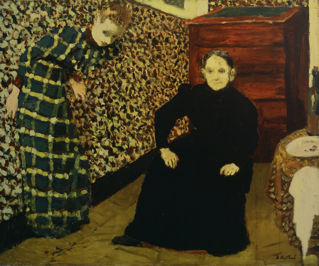 Interiér, matka a sestra umělce, 1893 od Edouard Vuillard