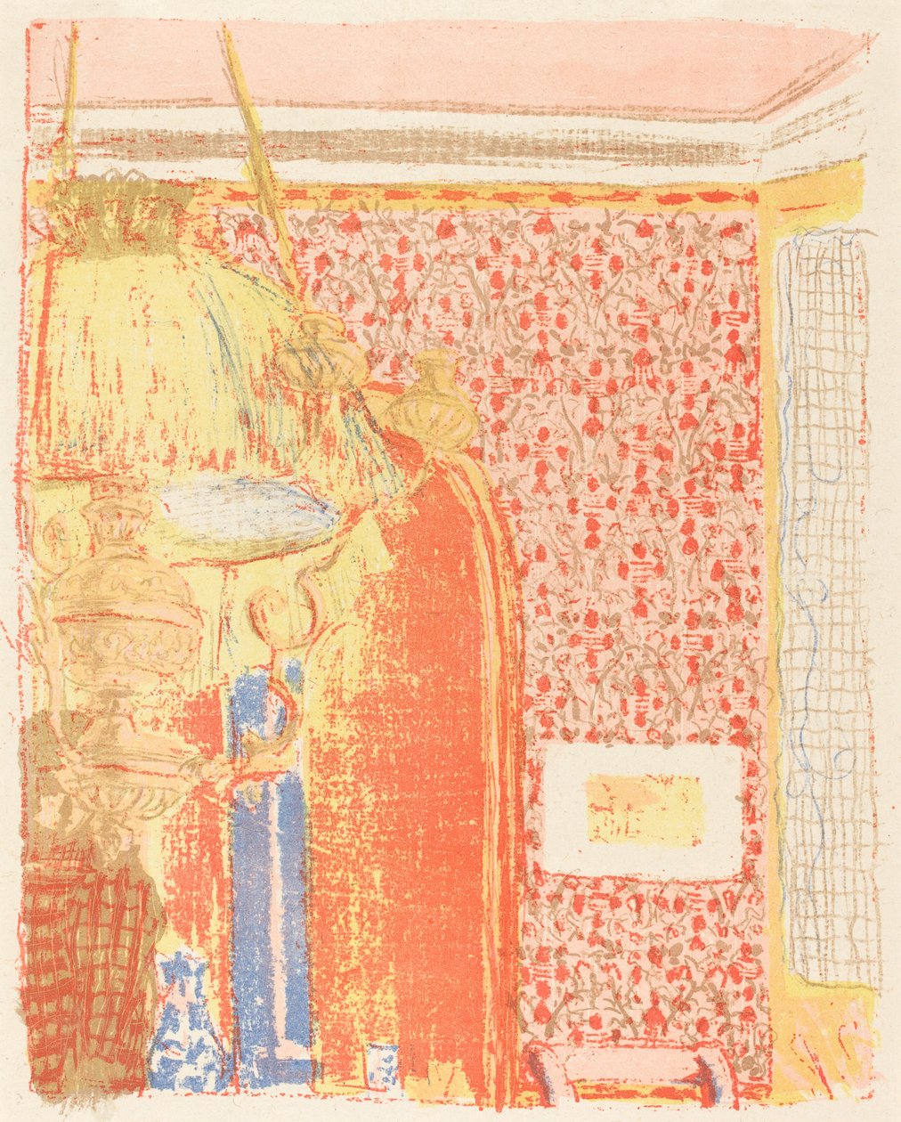 Interiér s růžovou tapetou III od Edouard Vuillard