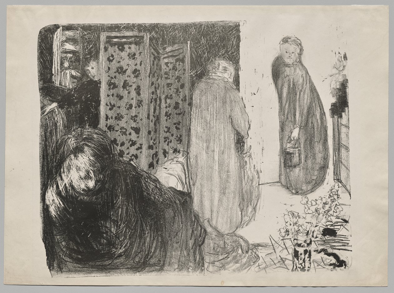 Interiér s obrazovkou od Edouard Vuillard
