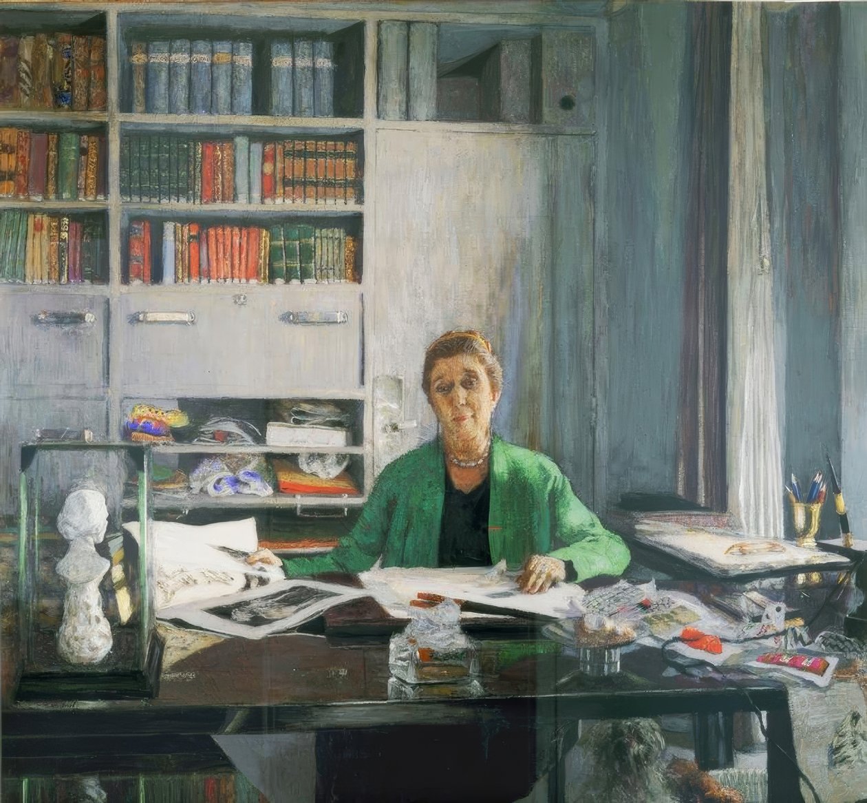 Jeanne Lanvin ve svém ateliéru, rue du Faubourg Saint-Honor od Edouard Vuillard