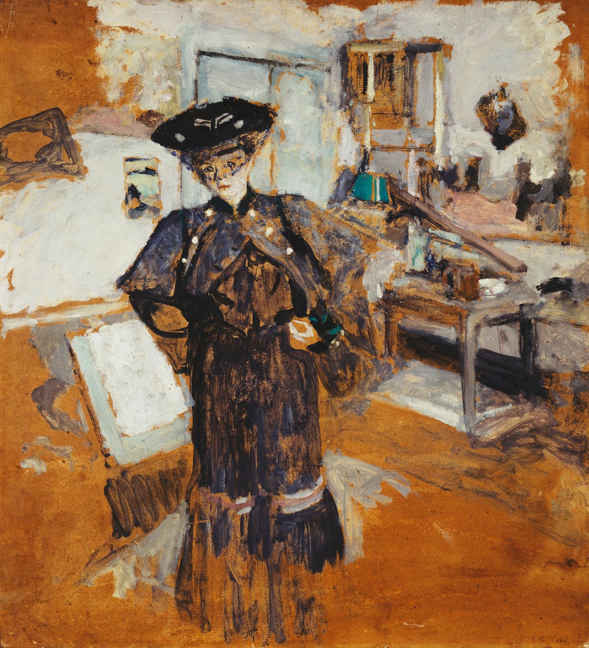 Dáma v závoji, s rukama v bok; Dáma se závojem, ruce v bok, kolem 1902-03 od Edouard Vuillard
