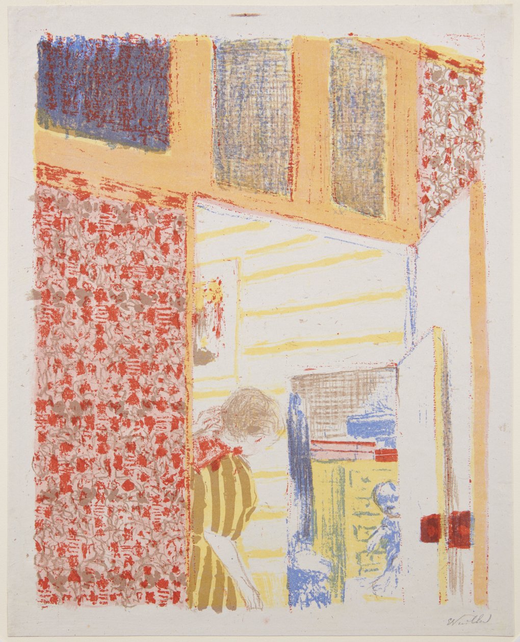 Landschaften und Innenräume: Innenraum mit rosa Tapete III od Edouard Vuillard
