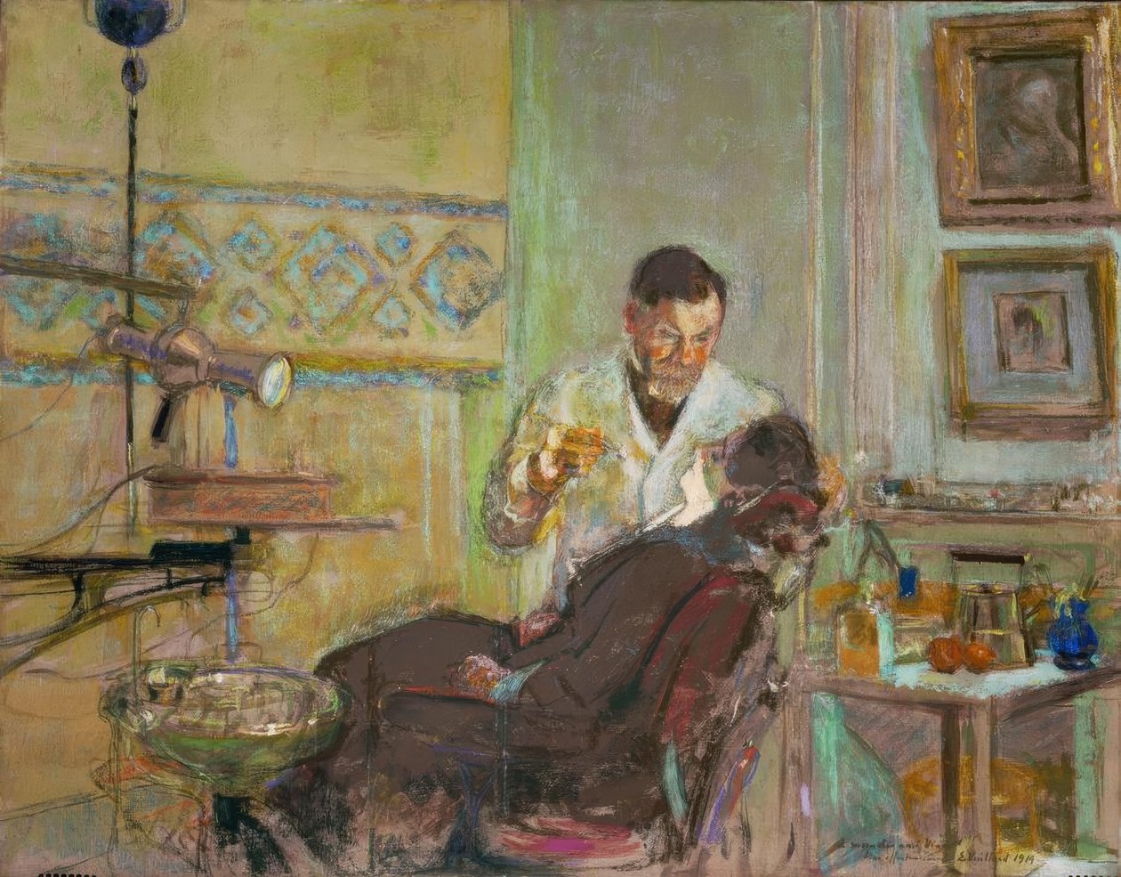 Dr. Georges Viau ve své zubní ordinaci od Edouard Vuillard