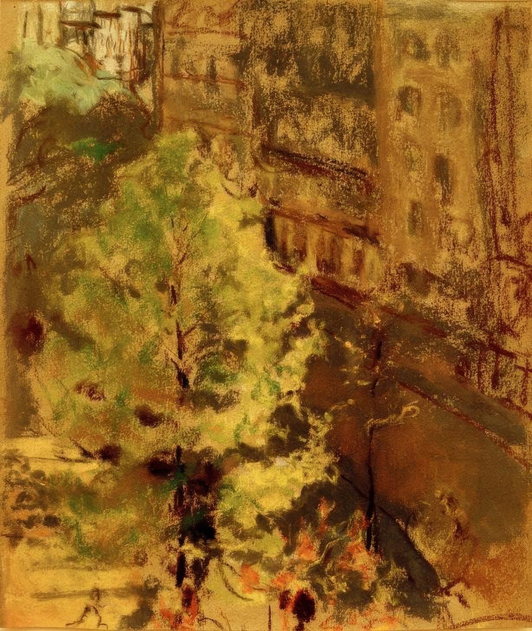 Berliozovo náměstí, efekt ranního slunce od Edouard Vuillard