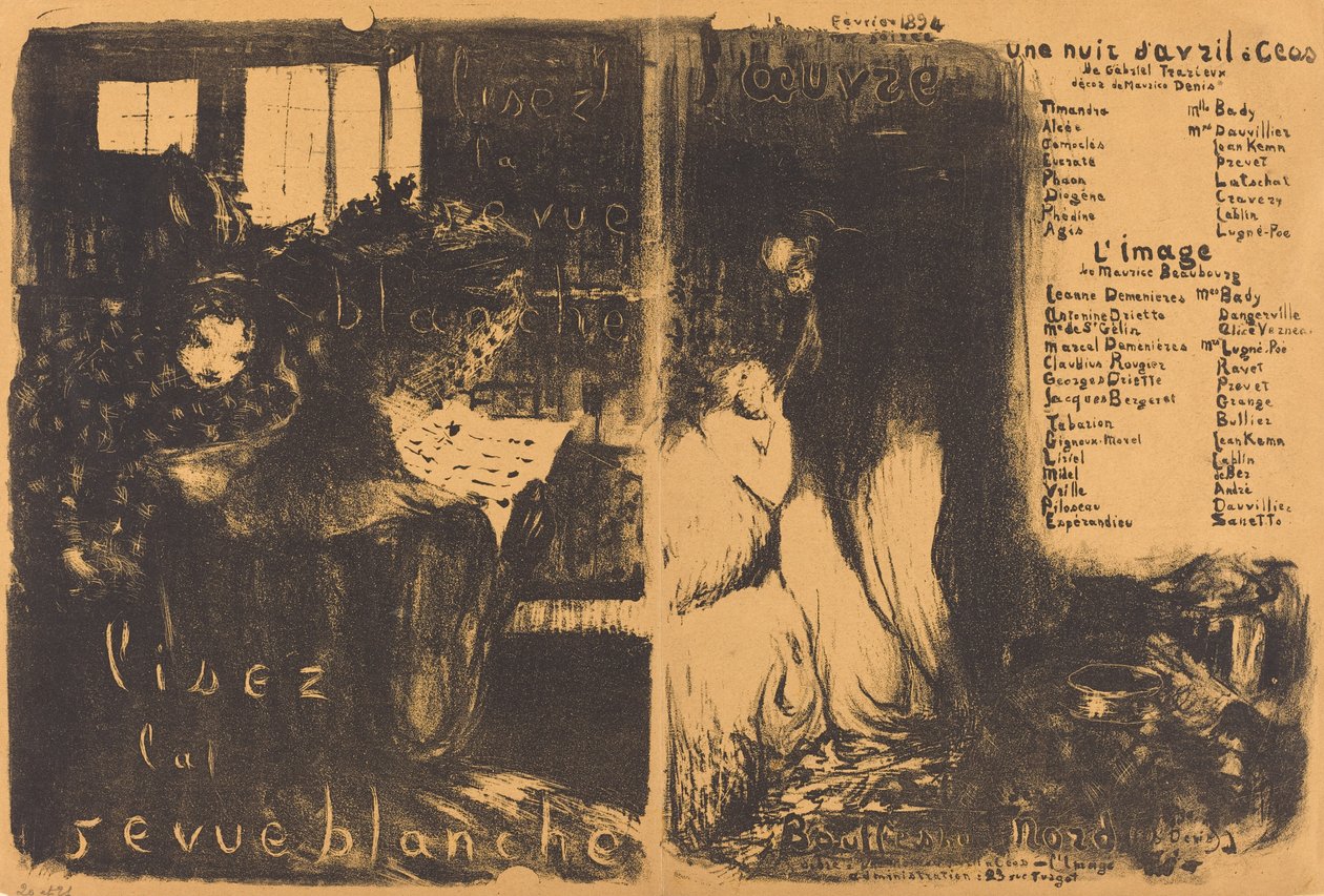 Přečtěte si bílou recenzi; Aprílová noc Ceos, The image od Edouard Vuillard