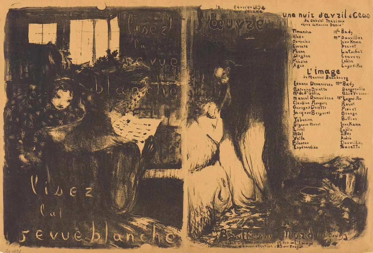 Lisez la revue blanche; Eine Nacht im April Ceos, Das Bild od Edouard Vuillard