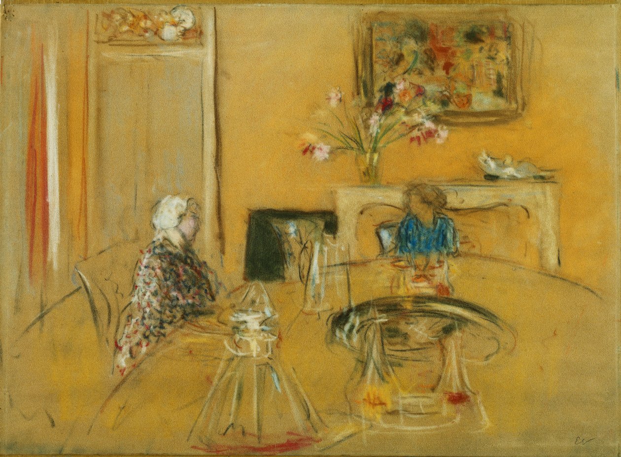 Oběd na zámku Clayes; Oběd v Chateau des Clayes, c. 1935 od Edouard Vuillard