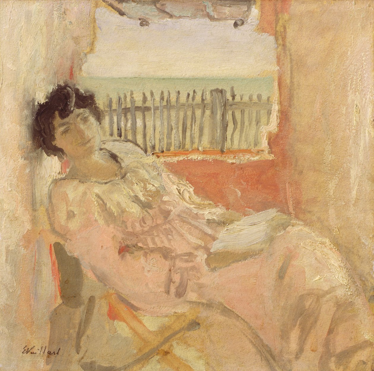 Madame Hessel na mořském pobřeží, 1904 (olej na kartonu) od Edouard Vuillard