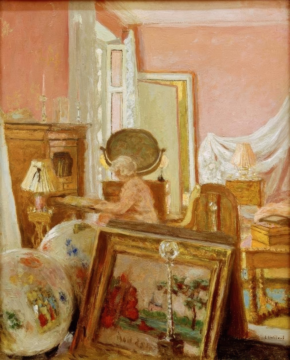 Madame Hesselová v pokoji v Les Clayes od Edouard Vuillard