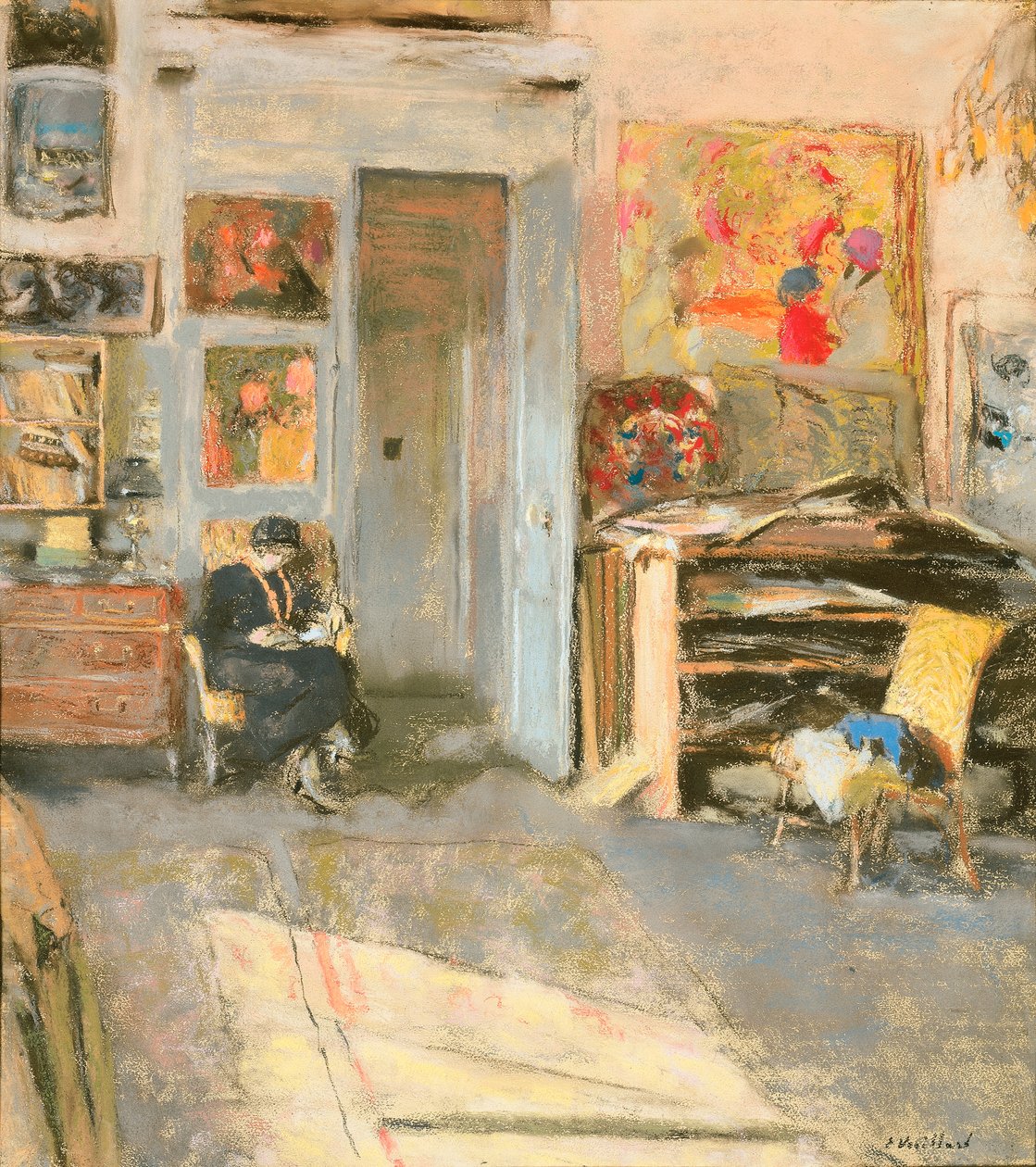 Madame Josse Hessel ve Vuillardově studiu, 1915 od Edouard Vuillard