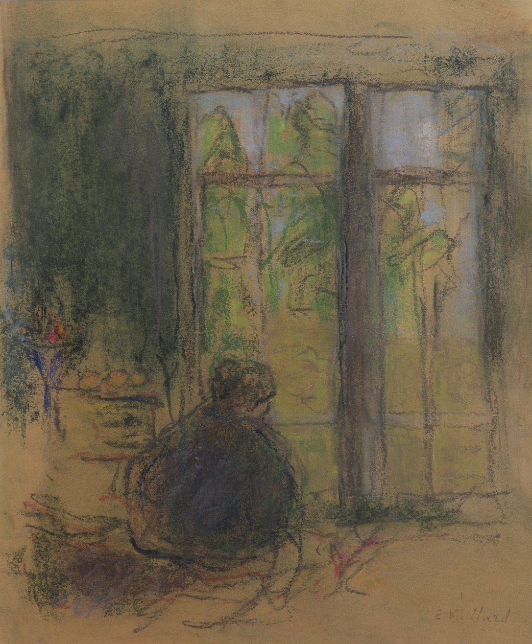 Madame Vuillard u okna, 1915 od Edouard Vuillard