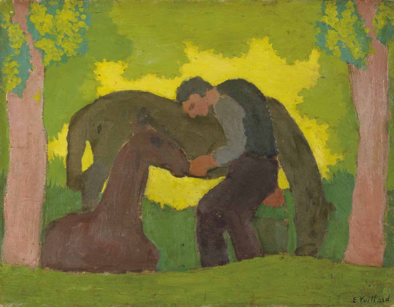 Muž se dvěma koňmi, 1890 od Edouard Vuillard