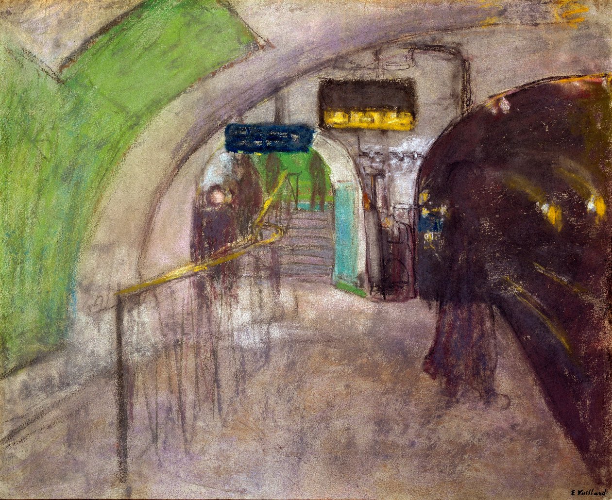 Stanice metra Pohled na doky v podzemí, 20. století (malba) od Edouard Vuillard