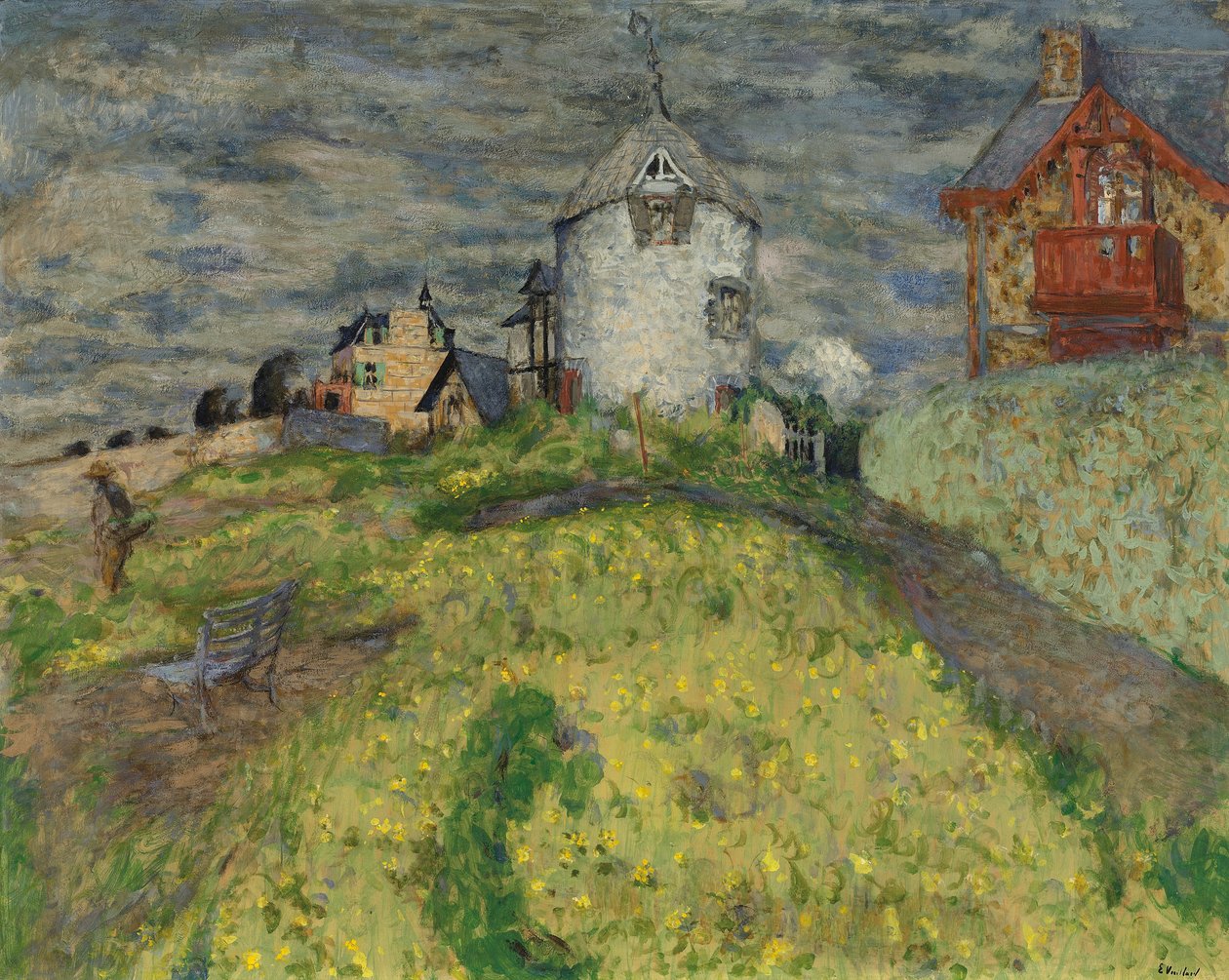 Mlýn v Saint-Jacut nebo vily na venkově od Edouard Vuillard