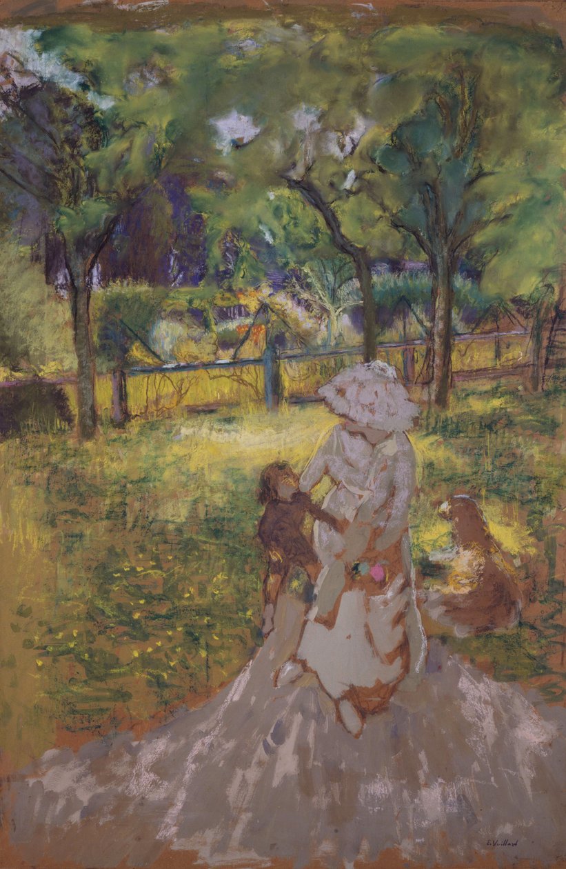 Matka a dítě v zahradě od Edouard Vuillard