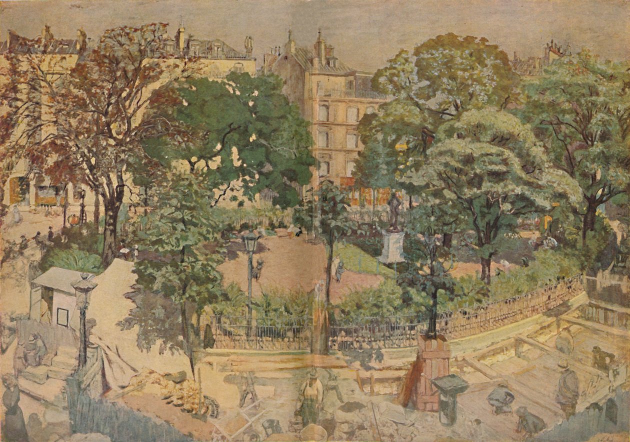 Place Vintimille, viděno z okna malíře 1917, 1917, 1946 od Edouard Vuillard