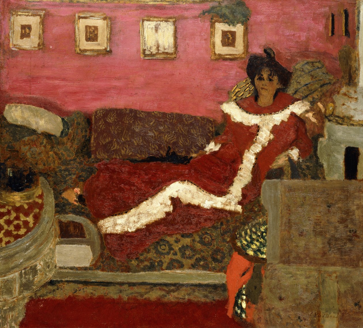 Portrét Mme Delierre v Symphony of Red, c.1905 od Edouard Vuillard