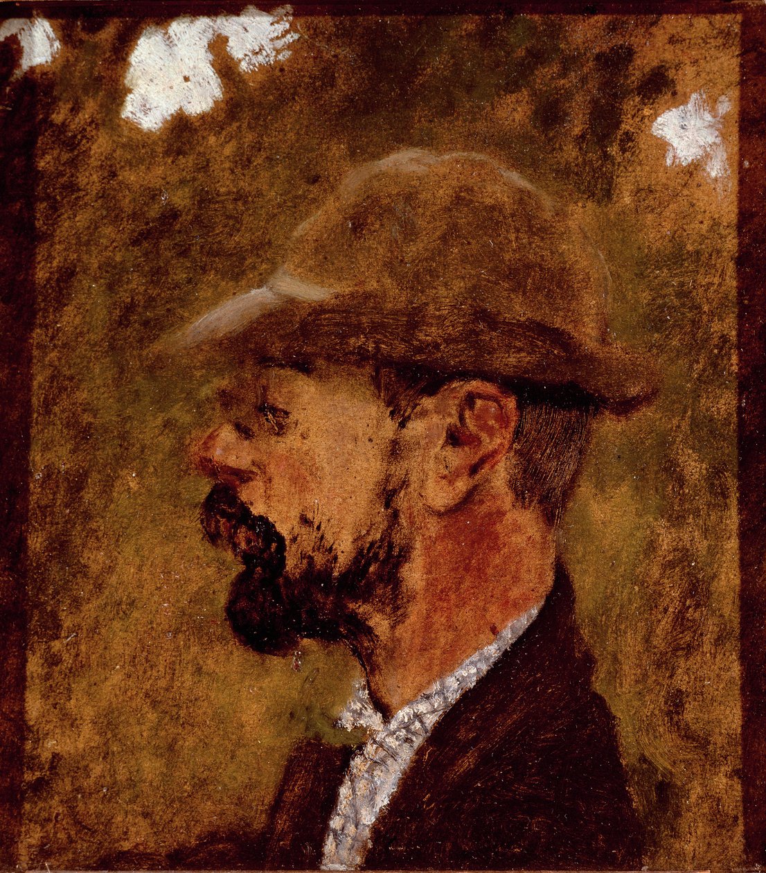 Portrét malíře Henri de Toulouse Lautreca z profilu (olej na plátně) od Edouard Vuillard
