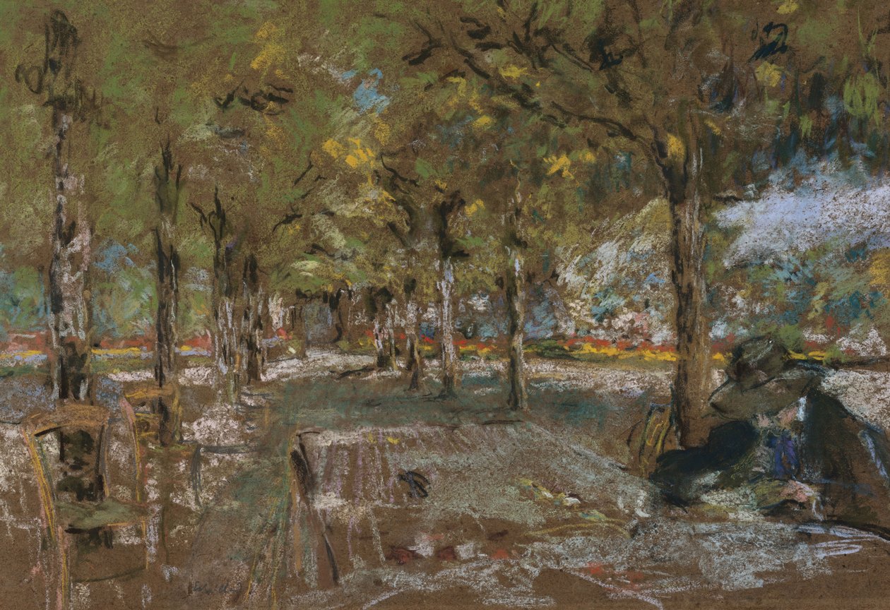 Čtení pod stromy v Amfreville, kolem roku 1906 od Edouard Vuillard