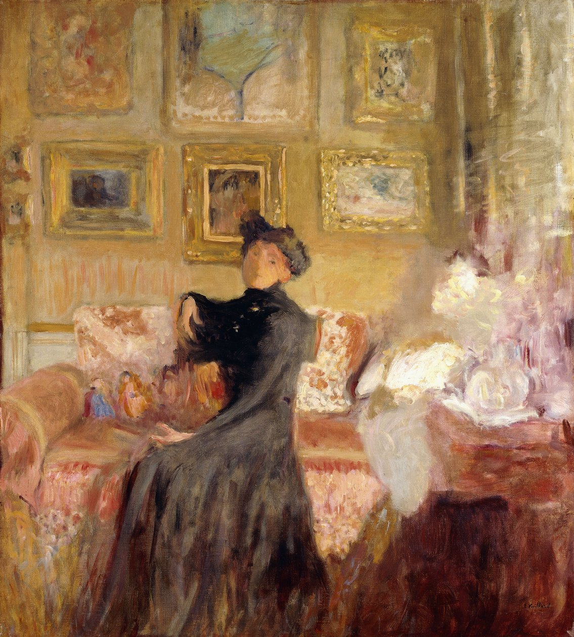 Červená pohovka; Červený divan, kolem roku 1905 od Edouard Vuillard