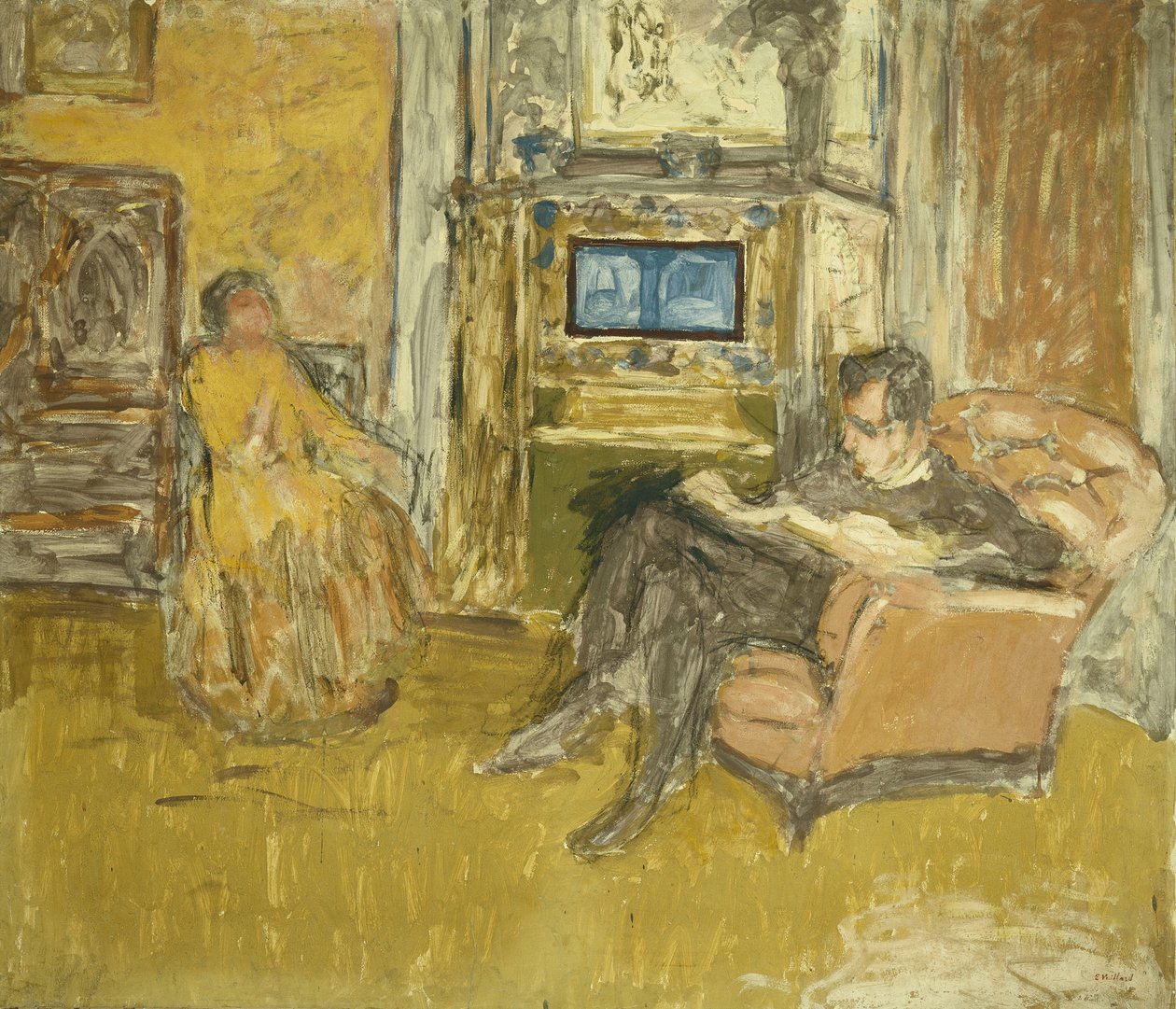 Studie k portrétu pana, kolem roku 1916 od Edouard Vuillard