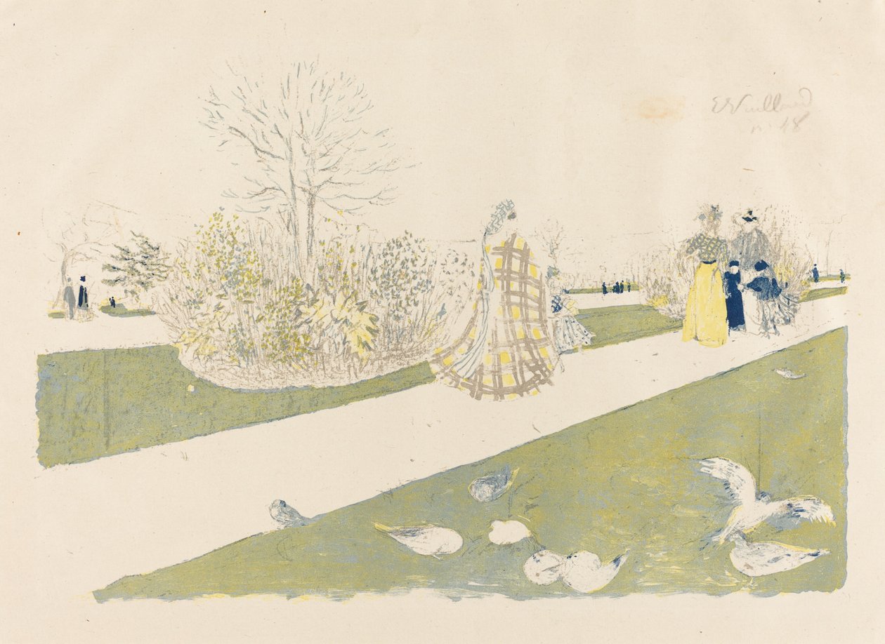 Zahrada Tuileries Zahrada Tuileries, vydaná v roce 1896. od Edouard Vuillard