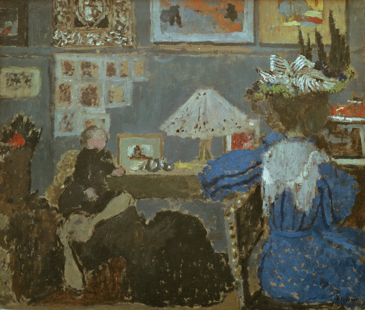 Žena v modrém, 1890 (olej na kartě) od Edouard Vuillard