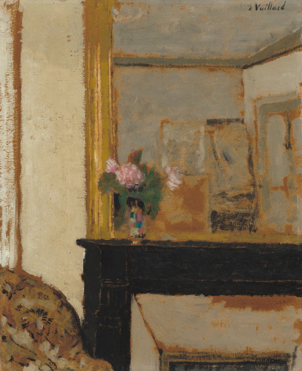 Váza s květinami na krbové římse, c. 1900. od Edouard Vuillard